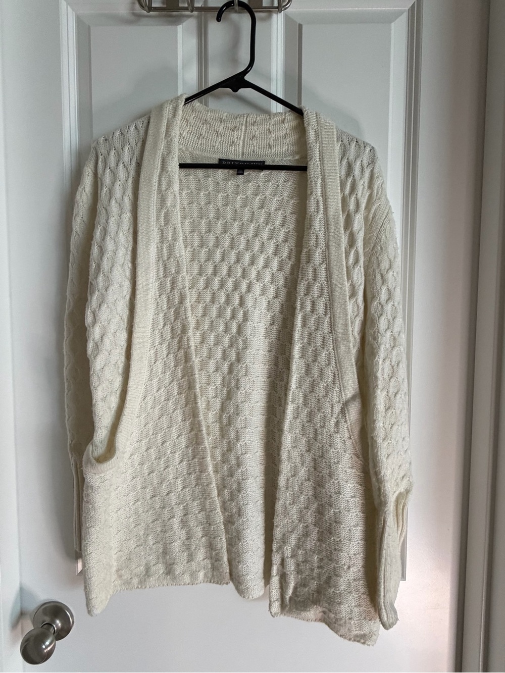 Brixon Ivy Cream Open-Front Cable Knit Cardigan